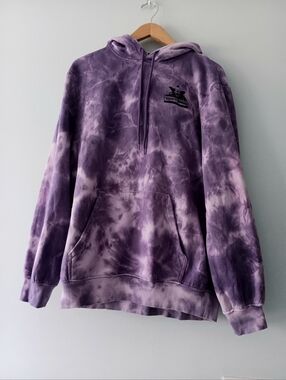 The Simpsons H&M Krusty Burger Hoodie Purple Tie Dye Graphic Sweatshirt